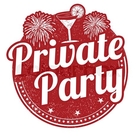 Private Party Sign Or Stamp Stock Vector Colourbox