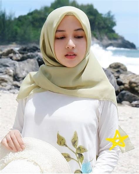 Beautiful Hijaber Selebgram Sweety Indonesiyah Kecantikan Gadis