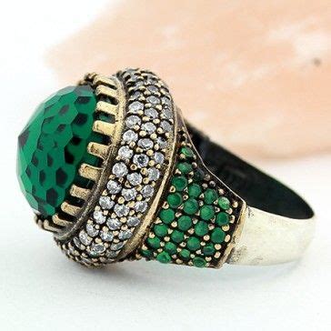 Turkish Multi Gems Green Emerald Topaz Silver Ring Size 6 Jewelry
