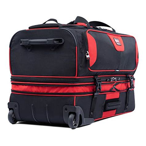 Travelpro Bold Drop Bottom Wheeled Rolling Duffel Bag Red Inch