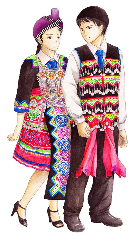hmong-couple-by-superstarpanou-on-deviantart-hmong-clothes,-hmong-fashion,-hmong-clothes