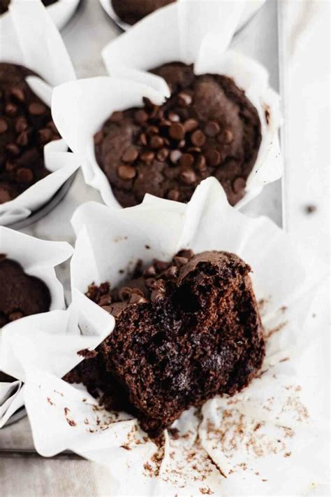 Chocolate Vegan Muffins With Chocolate Chips Flouring Kitchen