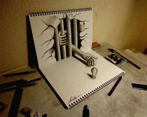 Artist Creates Amazing 3d Illustrations With Just A Pen And Paper