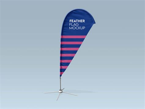 Feather Flag Banner Mockup Set Free Psd Templates
