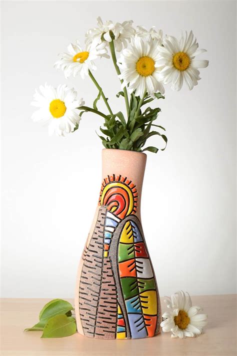 Beautiful Handmade Ceramic Vase Homemade Clay Vase Flower Vase Design