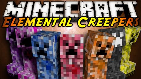 Minecraft Mod Showcase Elemental Creepers Youtube