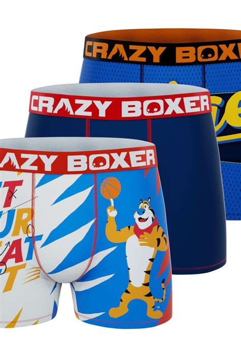 Crazyboxer Kelloggs Tiger Mens Boxer Briefs 3 Pack Shopperboard