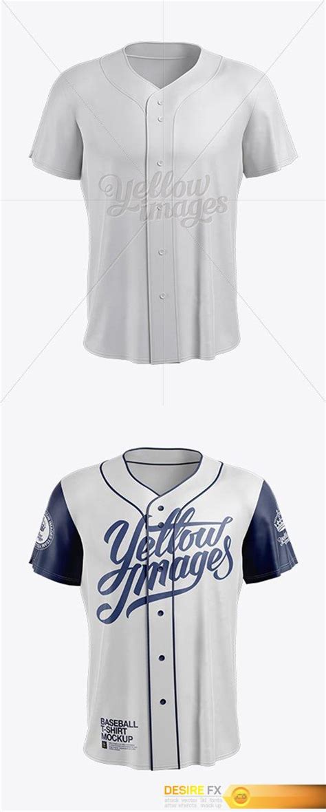 Download Desire FX | Men's Baseball Jersey Mockup - Front View 14133