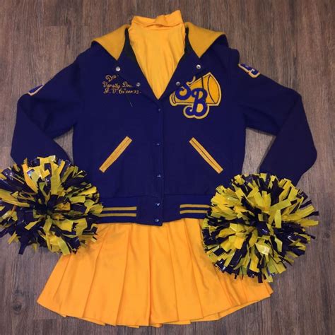 real vintage 80 s cheerleading uniform ladies small ebay