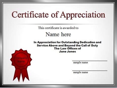 30 Free Certificate Of Appreciation Templates Free Template Downloads