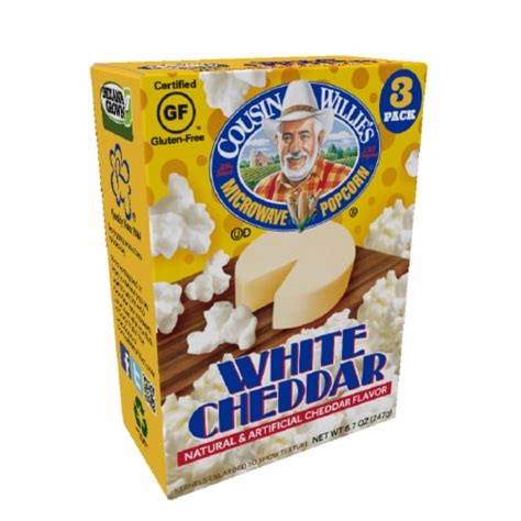 Cousin Willies White Cheddar Popcorn 3 Count 87 Oz Ralphs