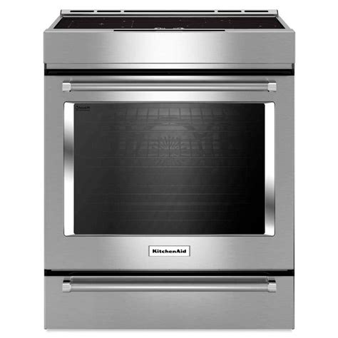 Kitchenaid 71 Cu Ft Slide In Induction Range Double Oven With Self