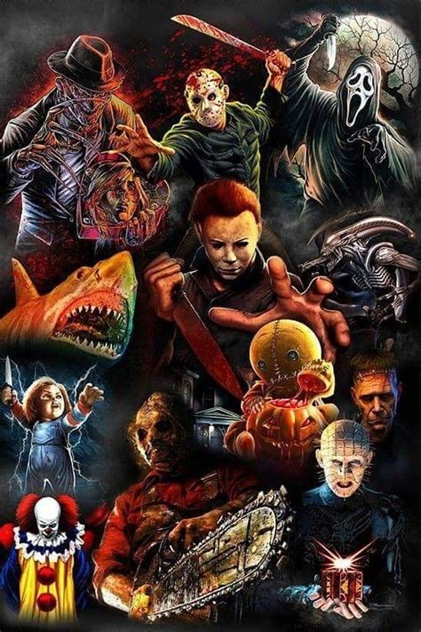 Horror Slasher Icons Chucky Freddy Krueger Ghostface Jason Voorhees