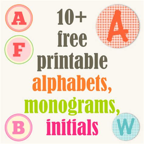 Designed specifically for young children, with clear photos and simple words. Round up of free alphabet printables - letters, monograms ...