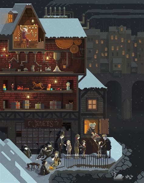 Beautiful Pixel Art Illustrations Of Detailed Scenes That Tell A