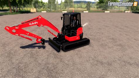 Kubota U48 4 Compact Excavator V10 For Fs19 Fcc Modding