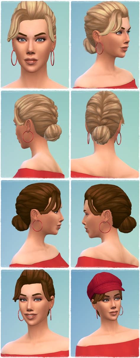 Birksches Sims Blog Annas French Braid Hair ~ Sims 4 Hairs
