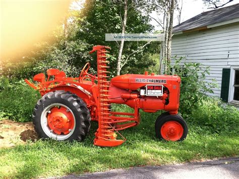1947 Allis Chalmers C Antique Tractor With Belly Mounted Sickle Bar