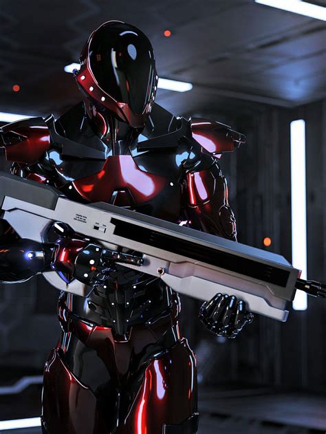 Futuristic Robot Sci Fi Armor Sci Fi Concept Art
