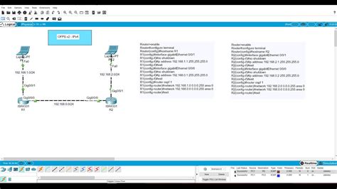 Configure Ospf V Ipv On Cisco Router In Packet Tracer Youtube
