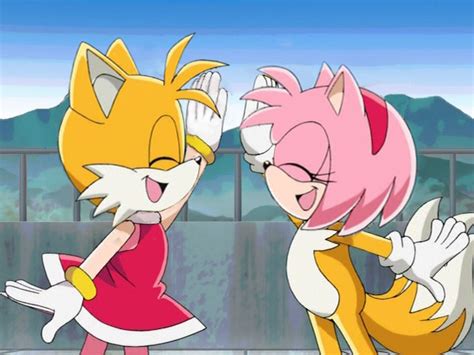 Tails And Amy Head Swap 1 Swappyshira By Swappyshira On