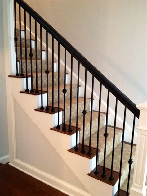 Our selection of wrought iron balusters includes several iron railing styles that add personality and character to your stairways or railing system. Image result for metal stair spindles | Interior Barn Doors | Stairs balusters, Stair railing ...