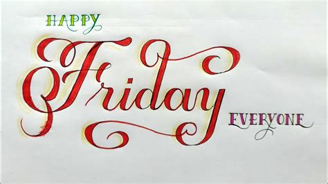 How To Write Friday In Cursive Handwritingcalligraphy Design Youtube