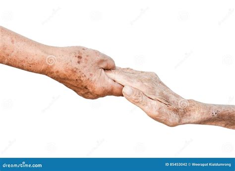 Elderly People Holding Hands Together Stock Photo Image Of Human