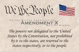 The 10th amendment basically says anything the federal government does not expressly handle is handled by the people and/or the states. Tenth Amendment Research Papers