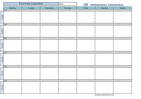 That is the more important question to answer. blank fitness schedule | Workout calendar, Weekly workout ...