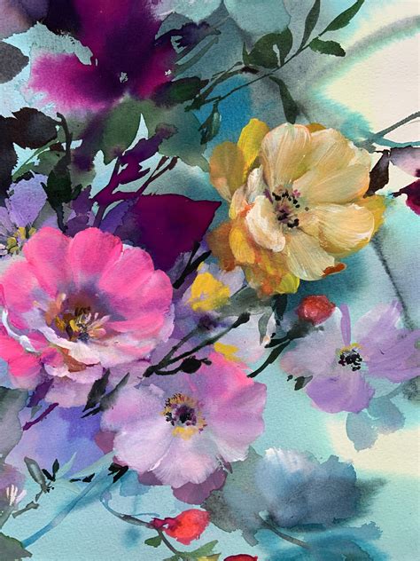 Floral Essence Original Painting By Jo Haran Wychwood Art