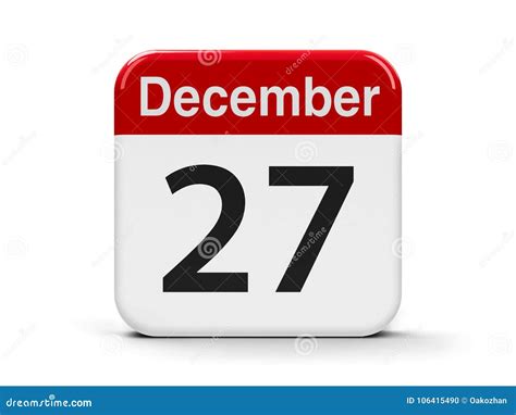 27th December Stock Illustration Illustration Of Reminder 106415490