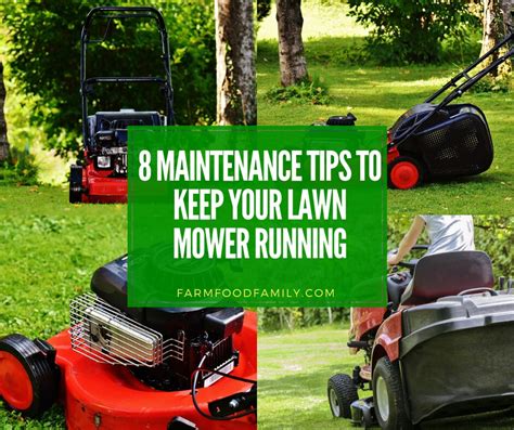 Your yearly lawn mower maintenance checklist should include tasks like: 8 Maintenance Tips to Keep Your Lawn Mower Running