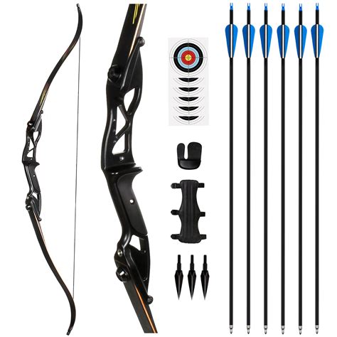 Buy The7box Archery Takedown Recurve Bow 30 Lbsbow And Arrow Set For
