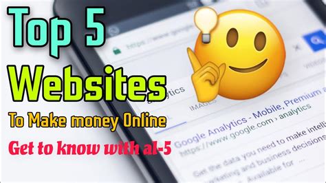 Top 5 Websites To Make Money Online Earn Money From Home Youtube