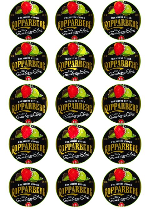 Free delivery and returns on ebay plus items for plus members. Kopparberg cider can/bottle labels and matching cupcake ...