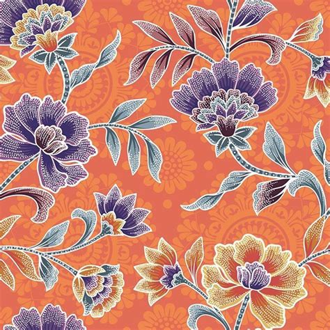Tusindvis af nye billeder af høj kvalitet tilføjes hver dag. Flower Batik by Bali Cottage Seamless Repeat Royalty-Free ...