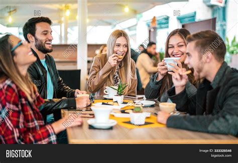 Friends Group Drinking Image And Photo Free Trial Bigstock