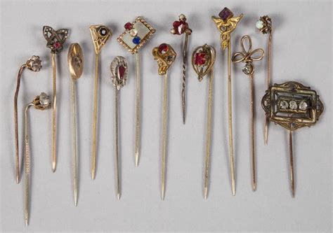 Assorted Vintage Stick Pins Lot Of 14 Aug 26 2017 Jeffrey S