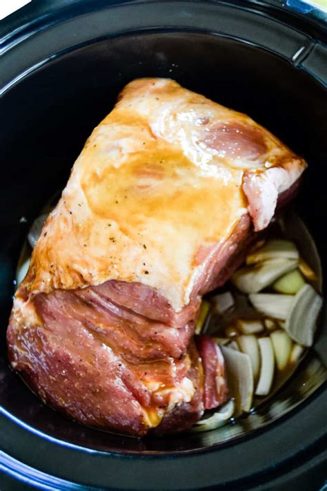 slow cooker pork shoulder with mustard bbq sauce renee nicole s kitchen