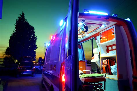 Ambulance Responding To An Accident Stock Photo Indiana Personal