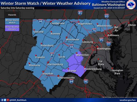 Winter Storm Warnings Watches Issued In Parts Of Dmv Region