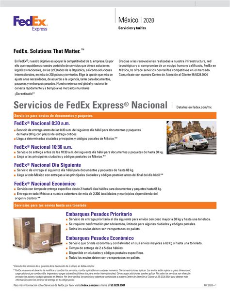 Fedex rates all es mx 2020 - En FedEx®, nuestro objetivo es apoyar la