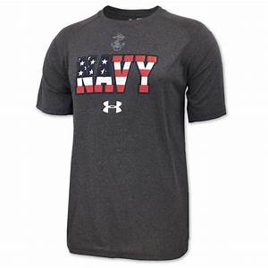 Navy Under Armour Usa Flag Tech T Shirt Charcoal Tech T Shirts