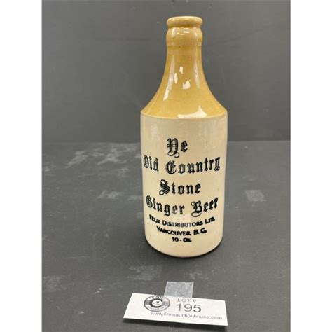 Vintage Old Country Stone Ginger Beer Bottle Vancouver Bc Excellent Shape