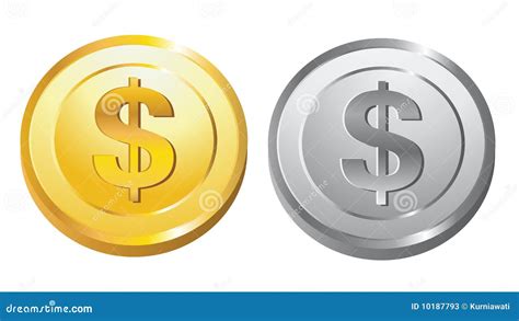 Silver Coin And Gold Coin Stacks On The Balanc3d Illustration
