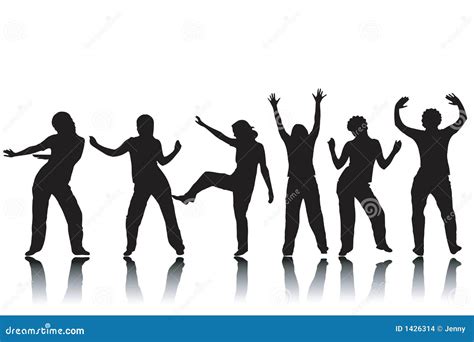 Dancing Silhouettes Stock Images Image 1426314