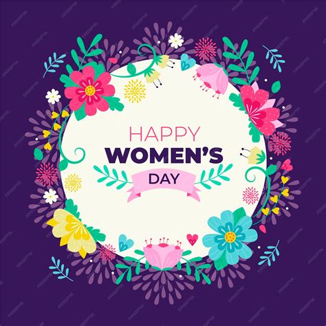 Free Vector Womens Day Celebration Theme With Flowers