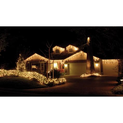 Snowing Icicle Christmas Led Lights 360pk Warm White Lights Bandm