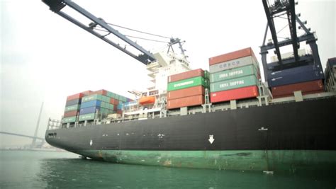 Hong Kong May 2014 International Terminal Global Container Vessel